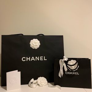 Chanel Paper Shopping Bag/Recipe Holder/Flower